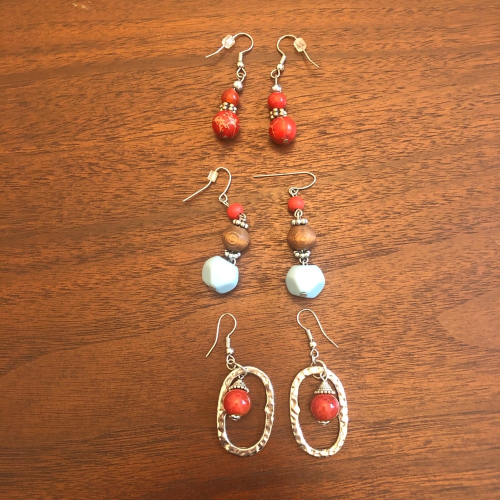 Set of 3 Pierced Earrings